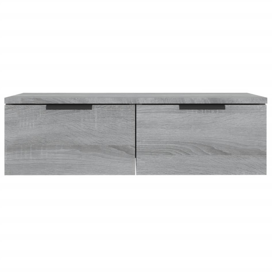 Armarios de pared 2 uds contrachapada gris Sonoma 68x30x20