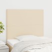 Cabeceros 2 unidades de tela color crema 80x5x78/88 cm