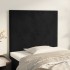 Cabeceros 2 unidades de terciopelo negro 90x5x78/88