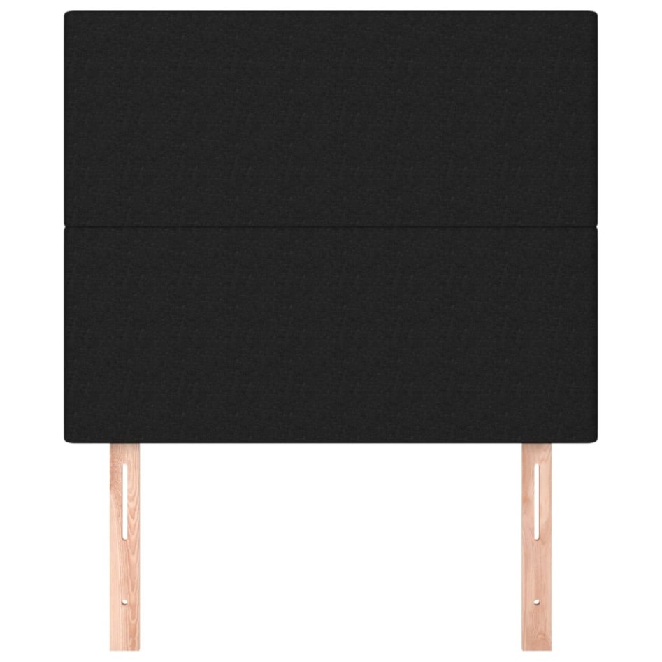 Cabeceros 2 unidades de tela negro 100x5x78/88