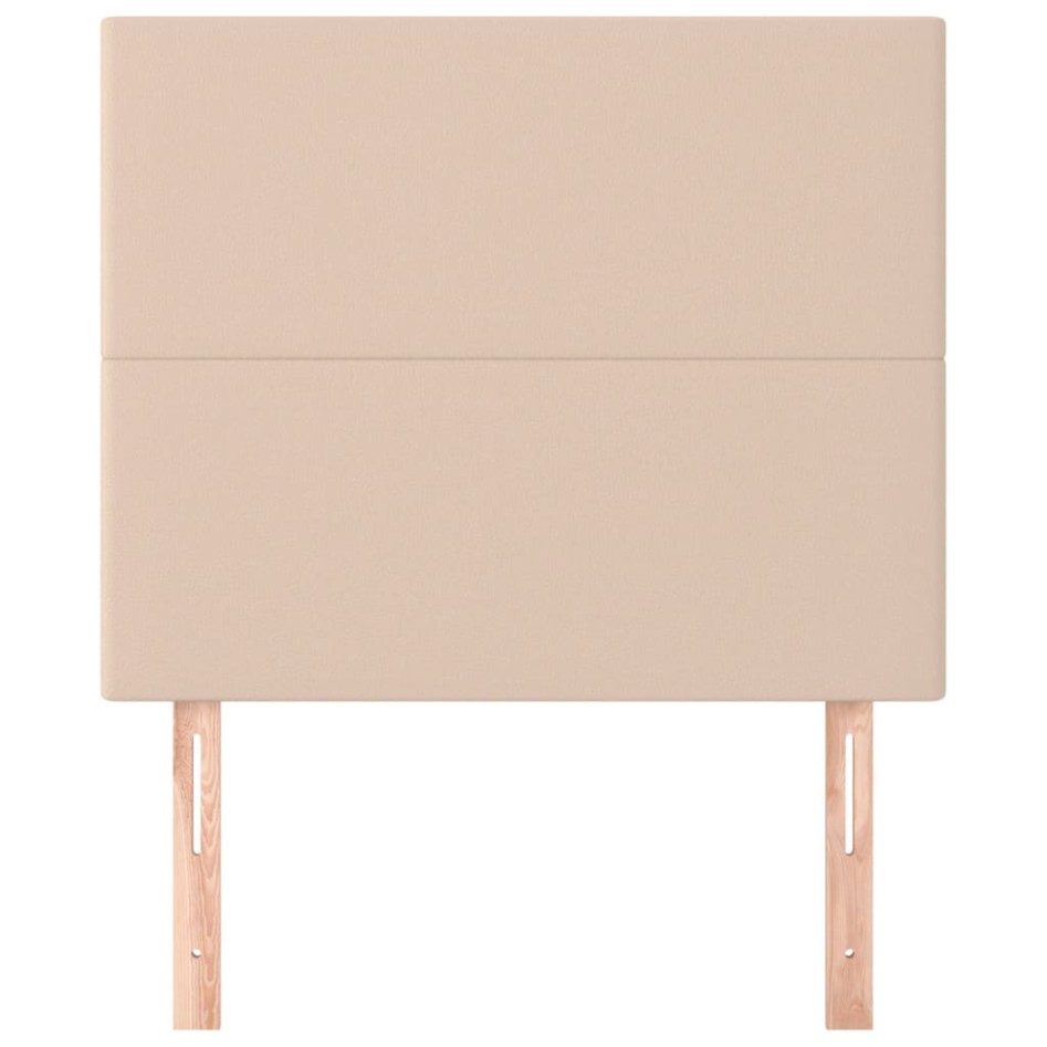 Cabeceros 2 unidades cuero sintético capuchino 100x5x78/88