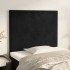 Cabeceros 2 unidades de terciopelo negro 80x5x78/88