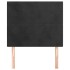 Cabeceros 2 unidades de terciopelo negro 80x5x78/88