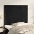 Cabeceros 2 unidades de terciopelo negro 80x5x78/88