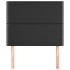 Cabeceros 2 unidades de cuero sintético negro 80x5x78/88