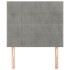 Cabeceros 2 unidades de terciopelo gris claro 90x5x78/88