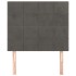 Cabeceros 2 unidades de terciopelo gris oscuro 80x5x78/88