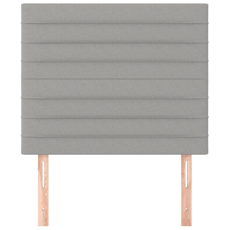 Cabeceros 2 unidades de tela gris claro 80x5x78/88