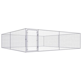 Perrera de exterior de acero galvanizado 4x4x1