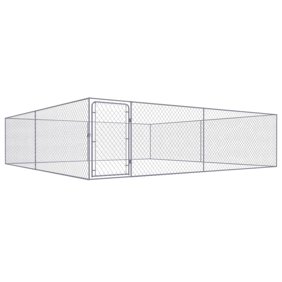 Perrera de exterior de acero galvanizado 4x4x1