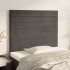 Cabeceros 2 unidades de terciopelo gris oscuro 80x5x78/88