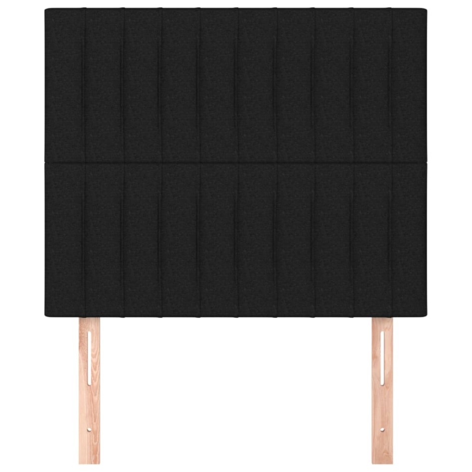 Cabeceros 2 unidades de tela negro 100x5x78/88