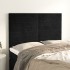 Cabeceros 4 unidades terciopelo negro 72x5x78/88