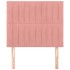 Cabeceros 2 unidades de terciopelo rosa 90x5x78/88