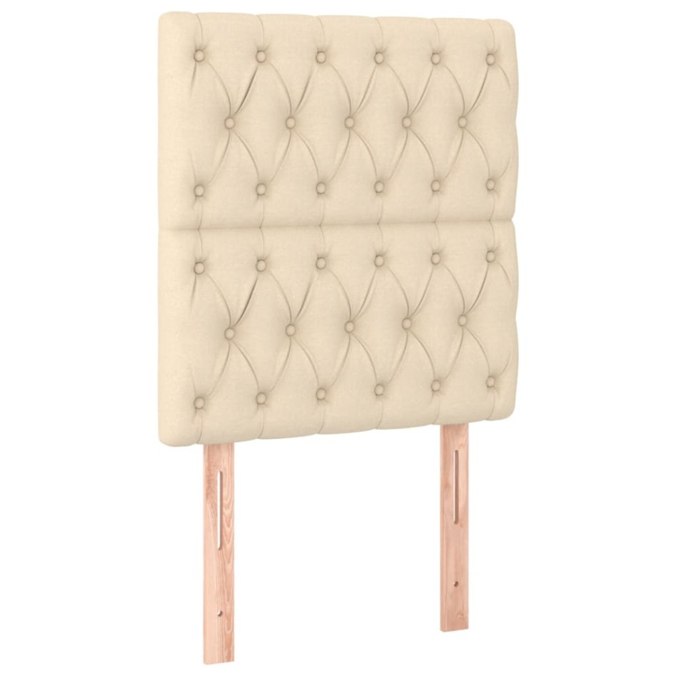 Cabeceros 2 unidades tela color crema 80x7x78/88