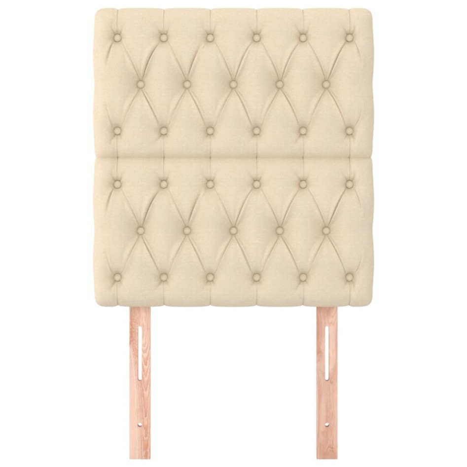 Cabeceros 2 unidades tela color crema 80x7x78/88