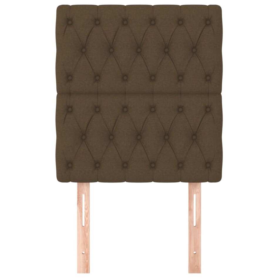 Cabeceros 2 unidades de tela marrón oscuro 80x7x78/88