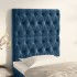 Cabeceros 2 unidades de terciopelo azul oscuro 80x7x78/88