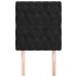Cabeceros 2 unidades de terciopelo negro 80x7x78/88