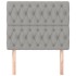 Cabeceros 2 unidades de tela gris claro 100x7x78/88