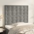 Cabeceros 2 unidades de terciopelo gris claro 80x5x78/88