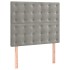 Cabeceros 2 unidades de terciopelo gris claro 80x5x78/88