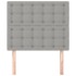 Cabeceros 2 unidades de tela gris claro 80x5x78/88