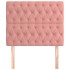 Cabeceros 2 unidades de terciopelo rosa 90x7x78/88