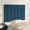 Cabeceros 2 unidades de terciopelo azul oscuro 100x5x78/88 cm
