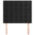 Cabeceros 2 unidades de terciopelo negro 100x5x78/88