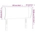 Cabecero de tela color crema 103x23x78/88