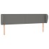 Cabecero de tela gris oscuro 163x23x78/88