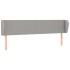 Cabecero de tela gris claro 203x23x78/88