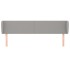 Cabecero de tela gris claro 203x23x78/88