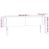 Cabecero de tela gris claro 203x23x78/88