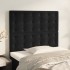Cabeceros 2 unidades de terciopelo negro 90x5x78/88