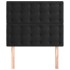 Cabeceros 2 unidades de terciopelo negro 90x5x78/88