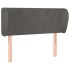 Cabecero de terciopelo gris oscuro 93x23x78/88