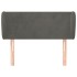 Cabecero de terciopelo gris oscuro 93x23x78/88