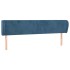 Cabecero de terciopelo azul oscuro 163x23x78/88