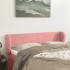 Cabecero de terciopelo rosa 147x23x78/88