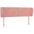Cabecero de terciopelo rosa 147x23x78/88
