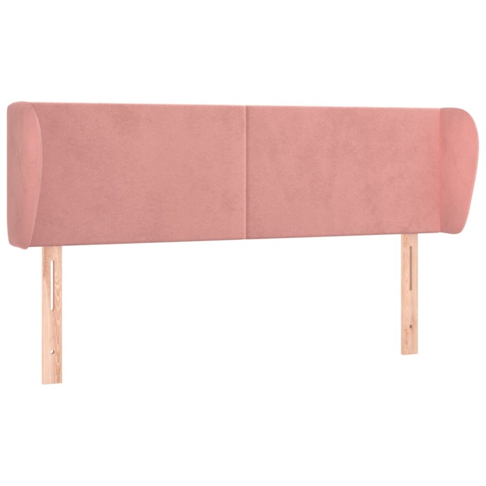 Cabecero de terciopelo rosa 147x23x78/88