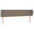 Cabecero de tela gris taupe 163x23x78/88