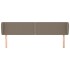 Cabecero de tela gris taupe 163x23x78/88