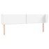 Cabecero de cuero sintético blanco 183x23x78/88