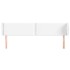 Cabecero de cuero sintético blanco 183x23x78/88