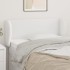 Cabecero de cuero sintético blanco 93x23x78/88