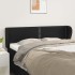 Cabecero de cuero sintético negro 147x23x78/88