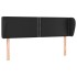 Cabecero de cuero sintético negro 147x23x78/88
